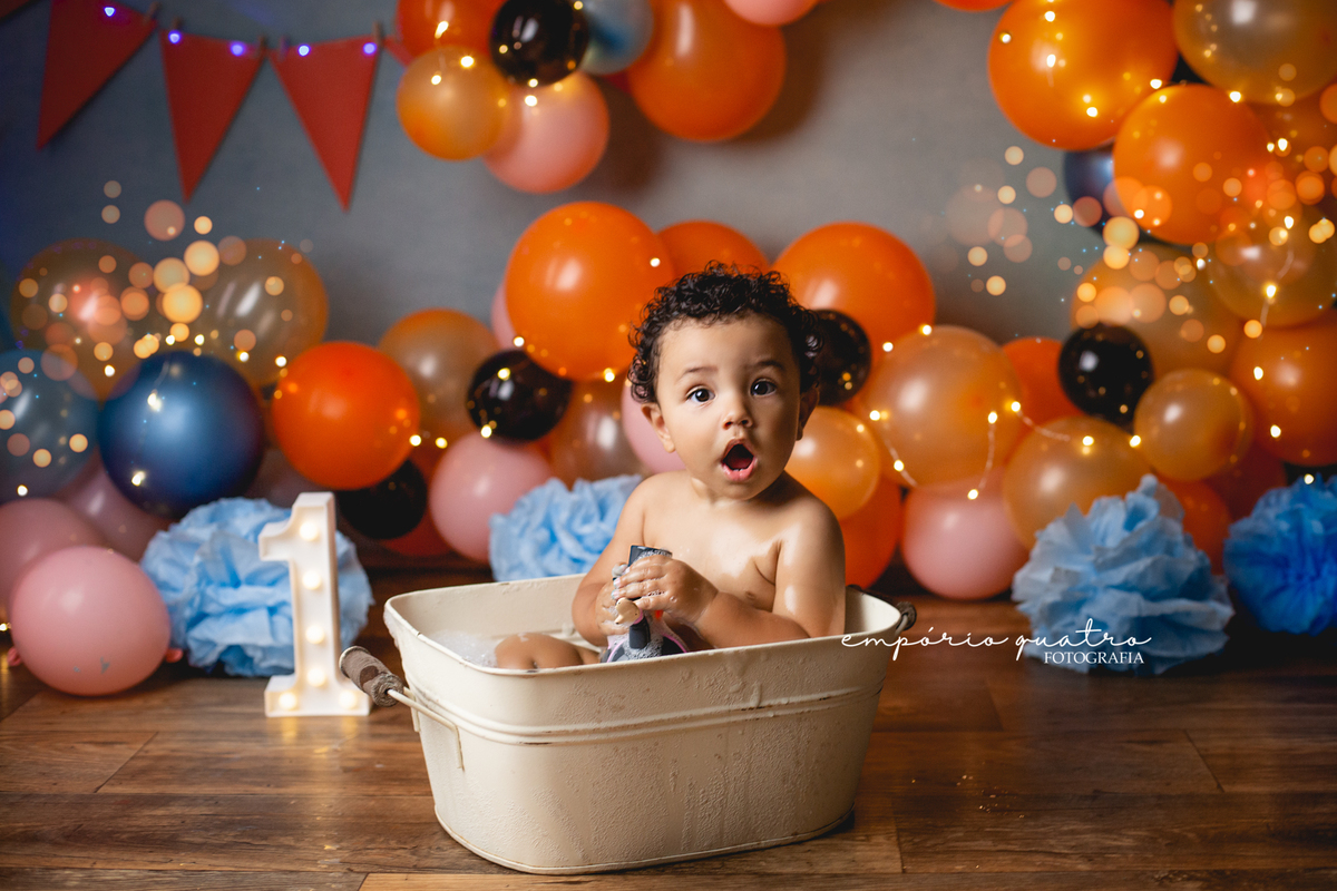 Ensaio Smash The Cake no ABC, Ensaio Slplash no ABC, Ensaio banho de banheira