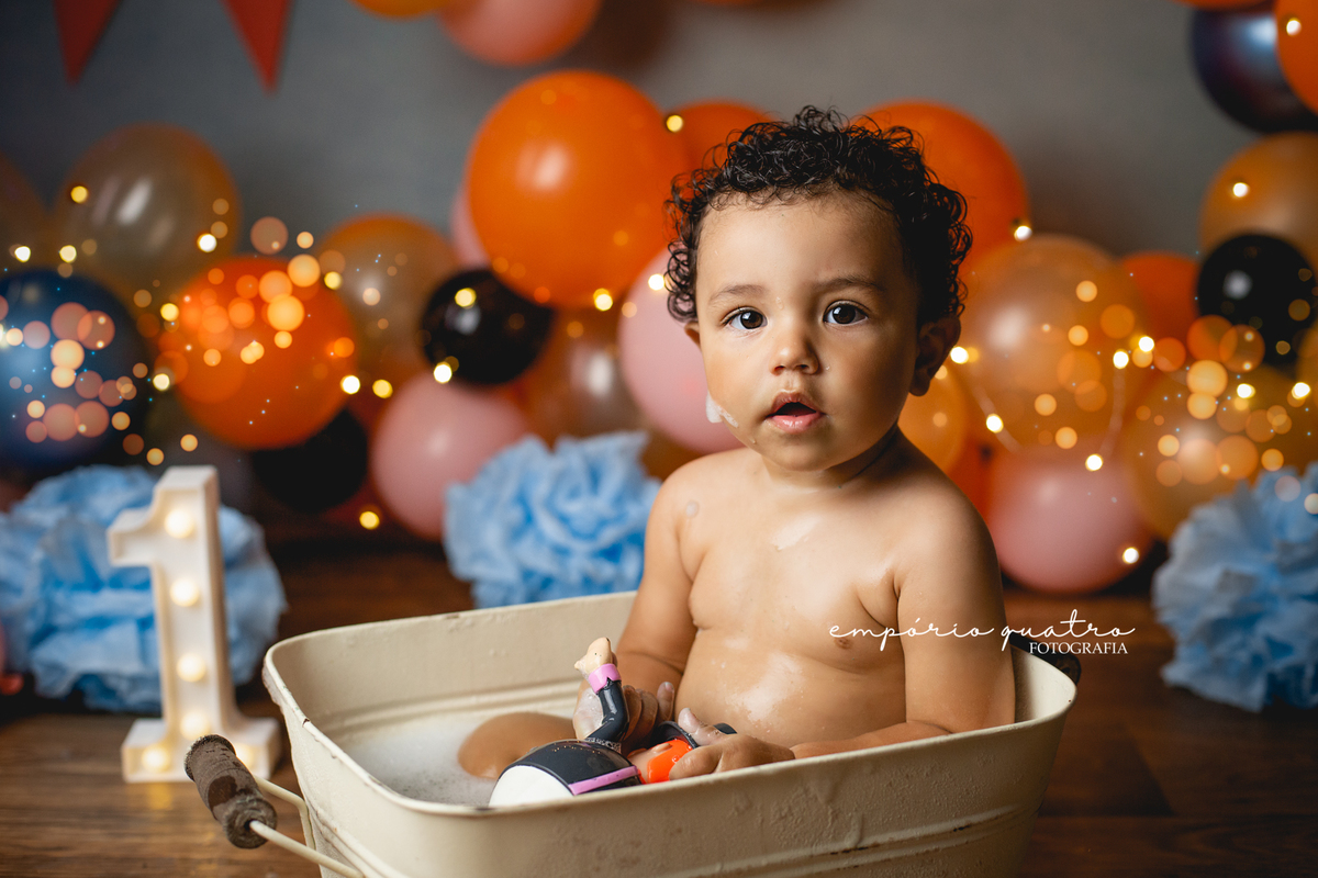 Ensaio Smash The Cake no ABC, Ensaio Slplash no ABC, Ensaio banho de banheira