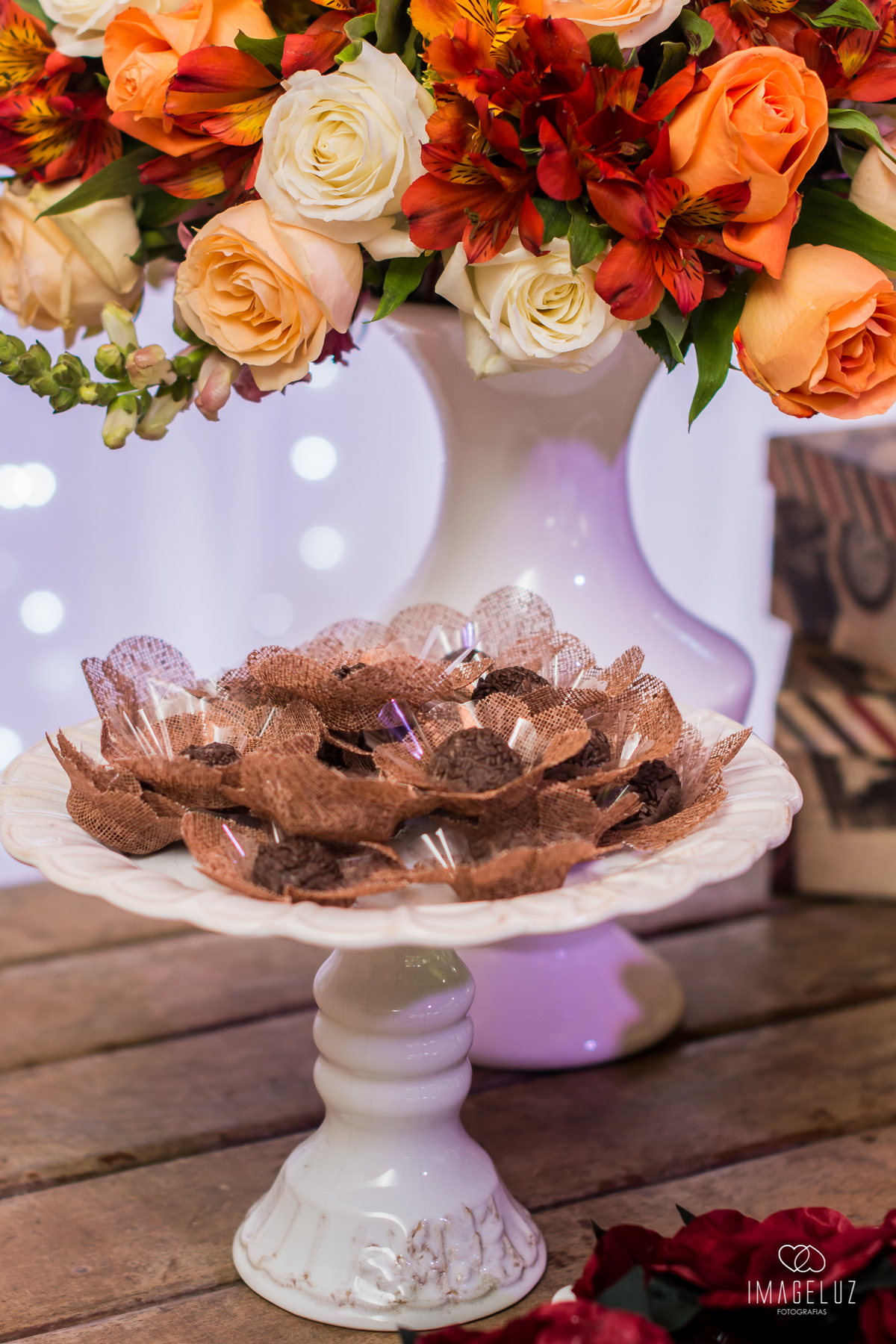 bandeja para doces em casamento