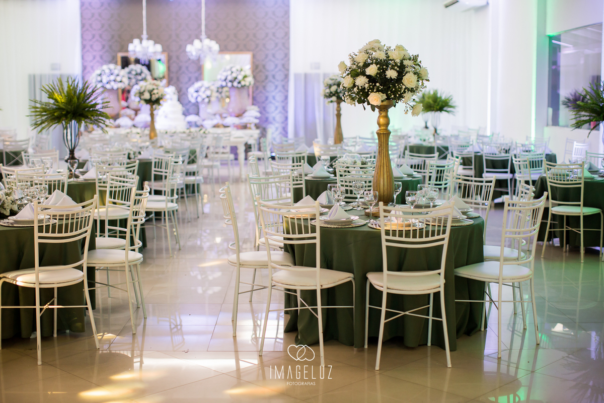 Espaço decorado para casamento em cuiaba