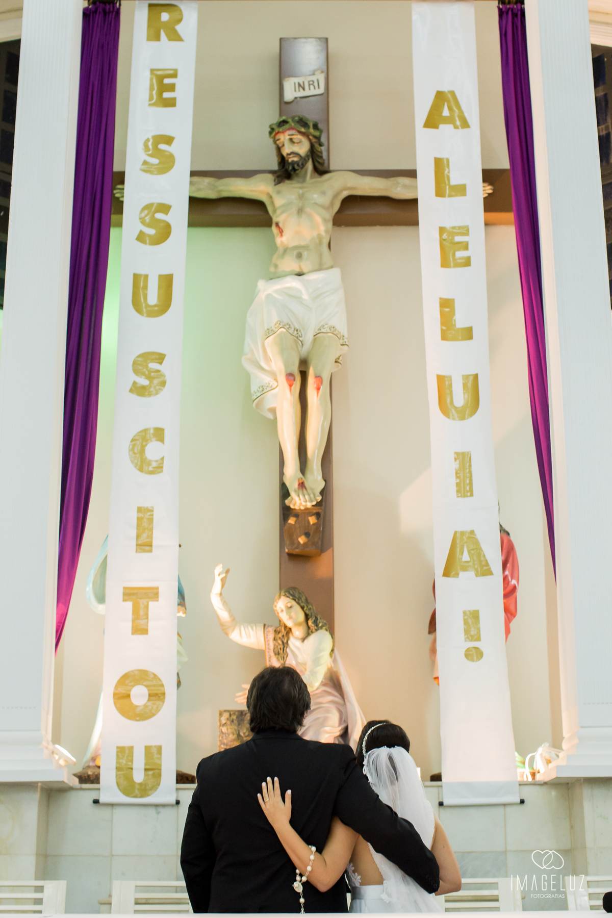 Emoção na hora da cerimonia.