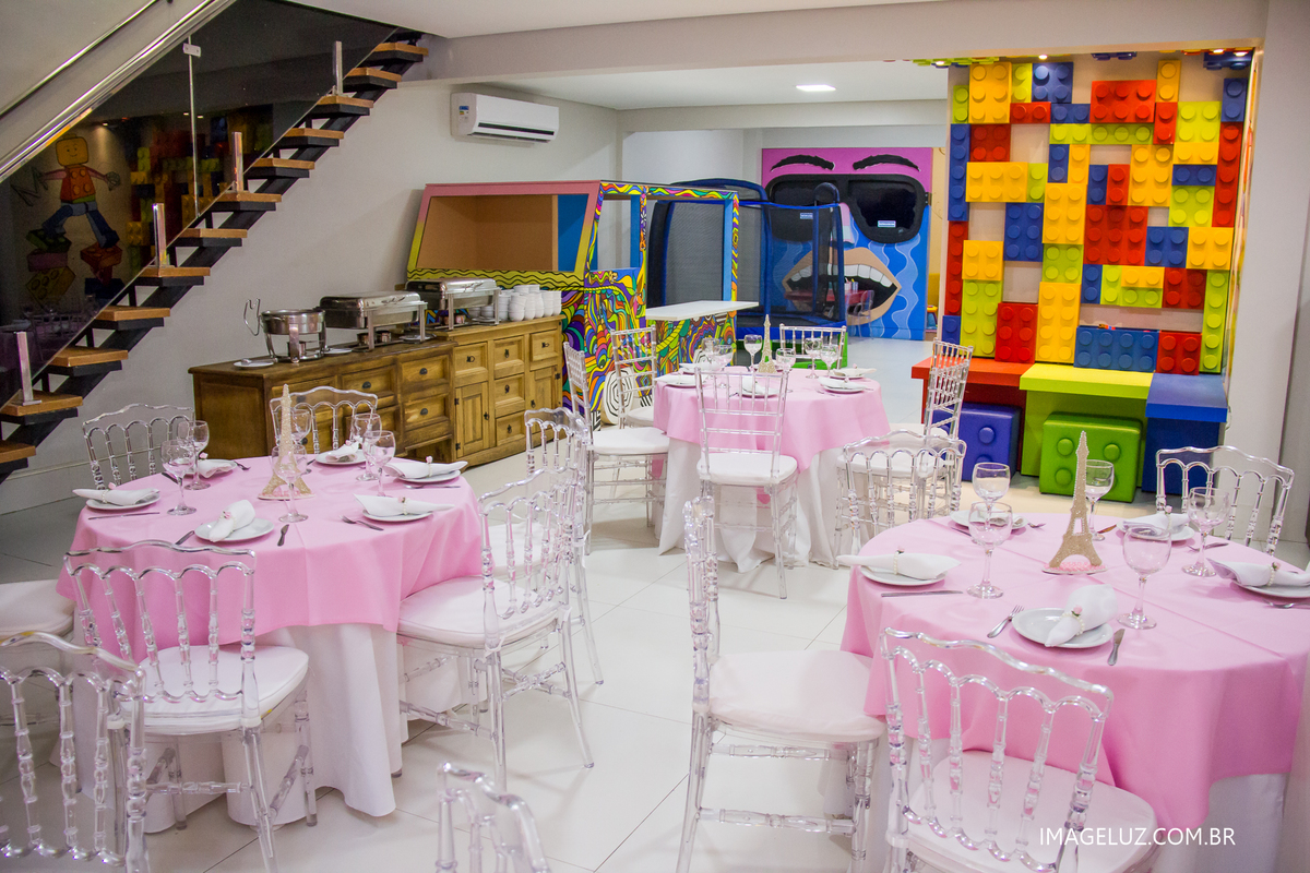 Decoração paris rosa buffet