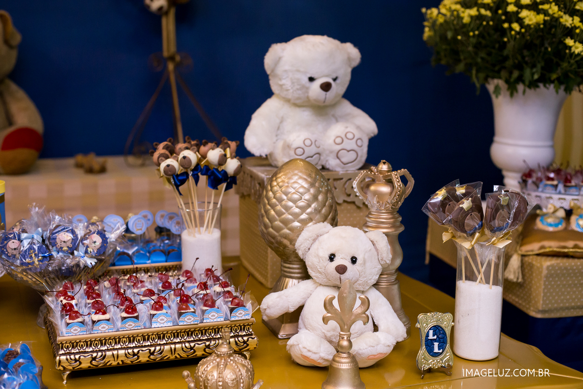 urso na decoração tema principe