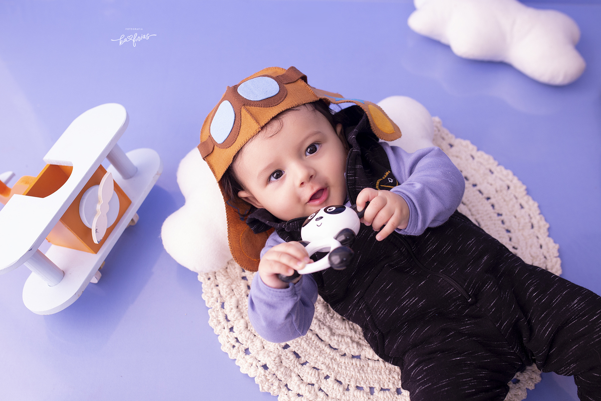 no acompanhamento mensal o bebe esta de aviador