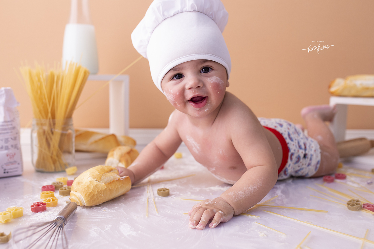 no ensaio infantil o bebe se sujou 