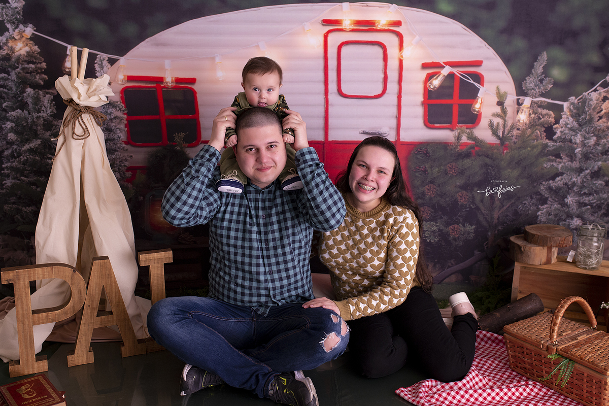 a mae também participou das fotos de dia dos pais