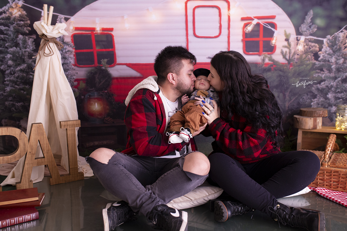 a mae também participa das fotos de dia dos pais