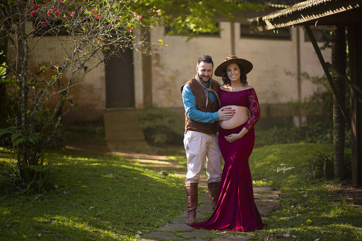 os pAIS se vestem de gaucho para o ensaio