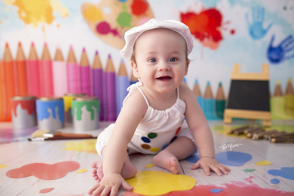 o bebe sorri para a fotografa de caxias do sul, ka frias