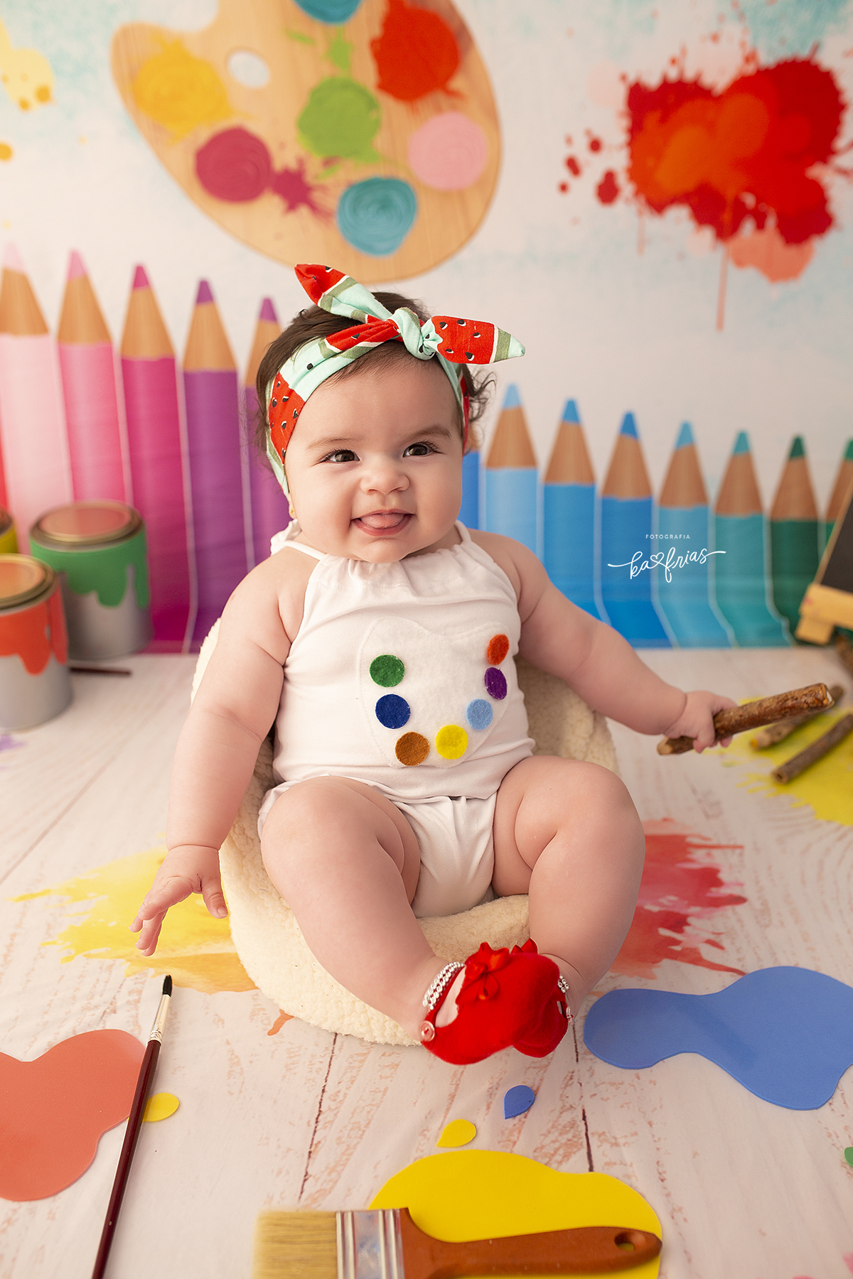 no acompanhamento mensal a bebe sorri