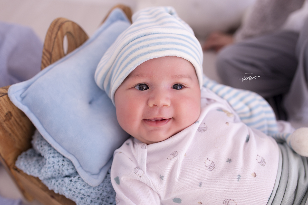 no acompanhamento trimestral o bebe sorri