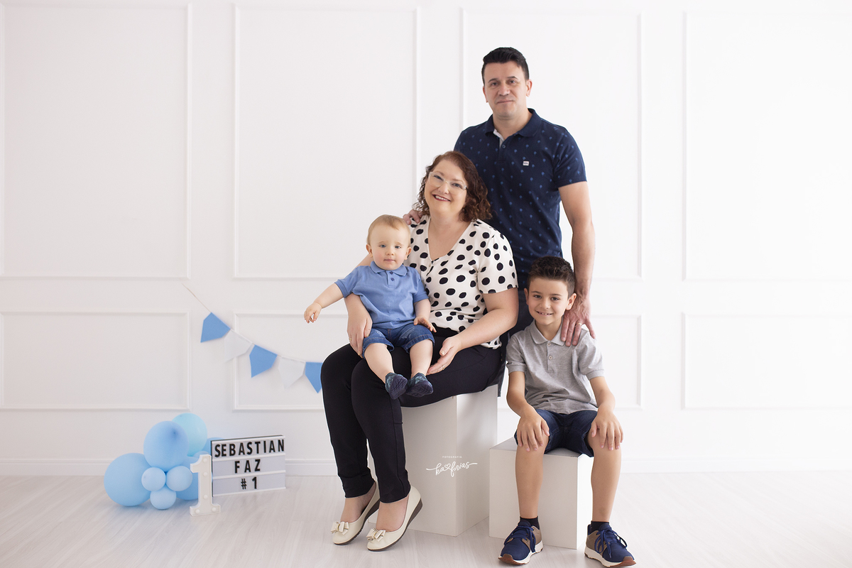 a familia participou da sessão de fotos
