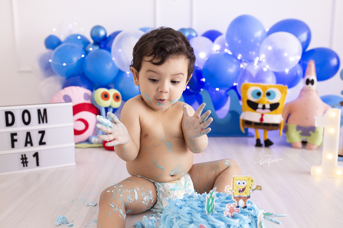 o bebe se suja no ensaio smash the cake