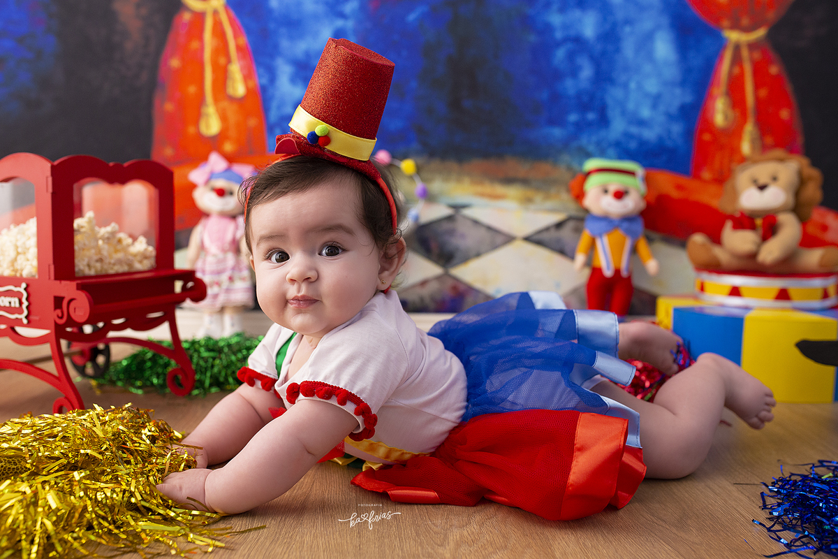 no ensaio infantil usamos o tema de circo