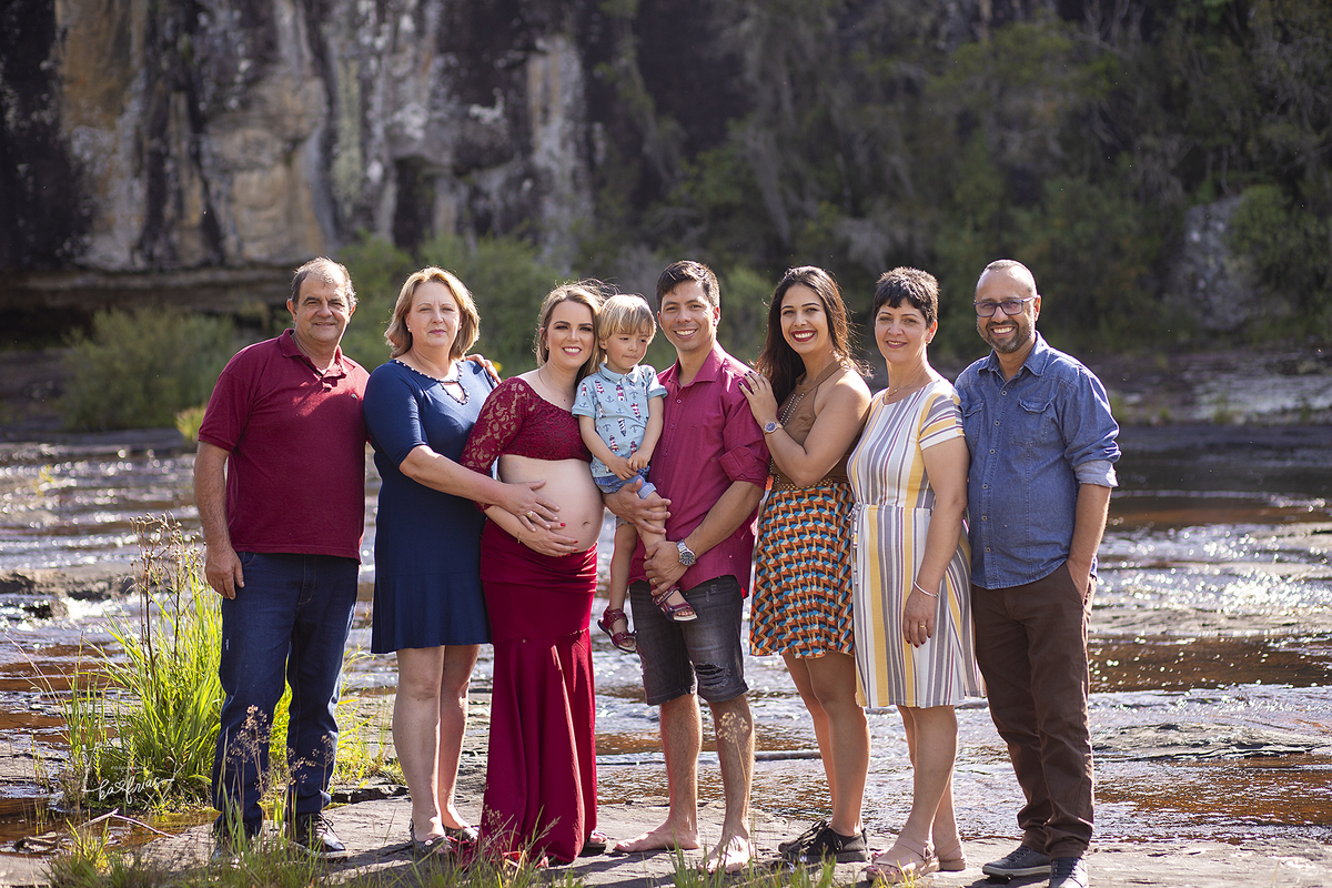 no ensaio externo de gestante a familia toda participou