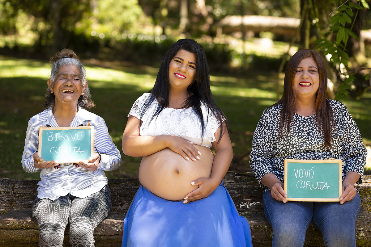 as avos participaram do ensaio de gestante