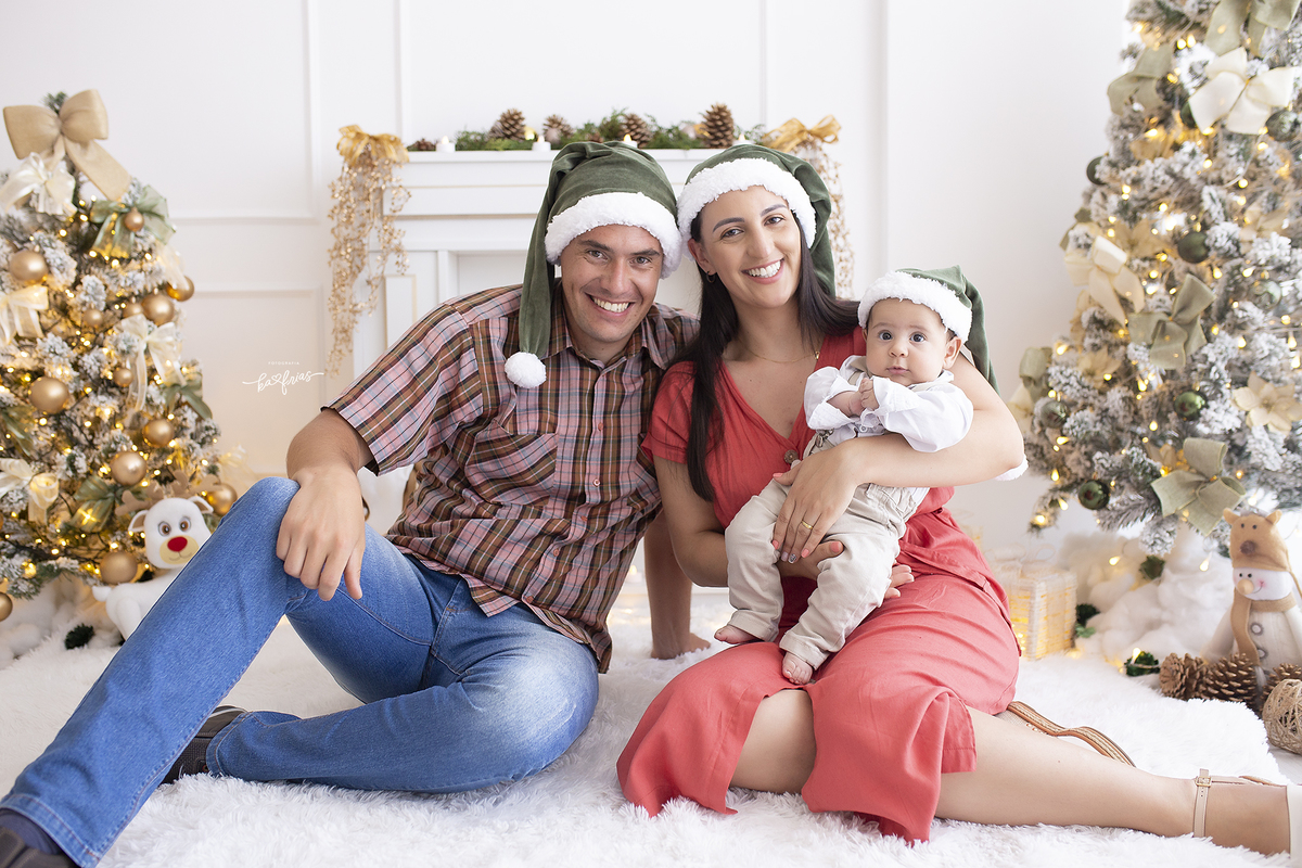 a familia participou da sessão de natal