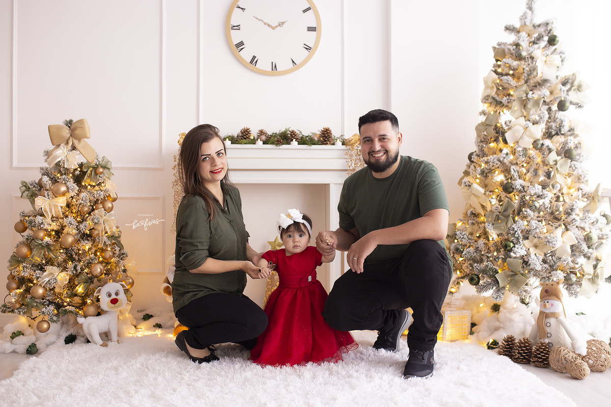 no ensaio de natal a familia participa