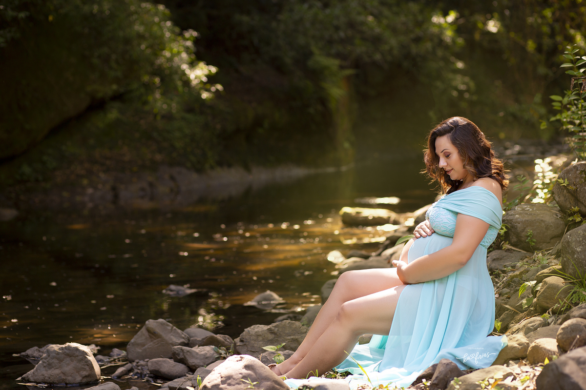 ensaio externo de gestante no rio