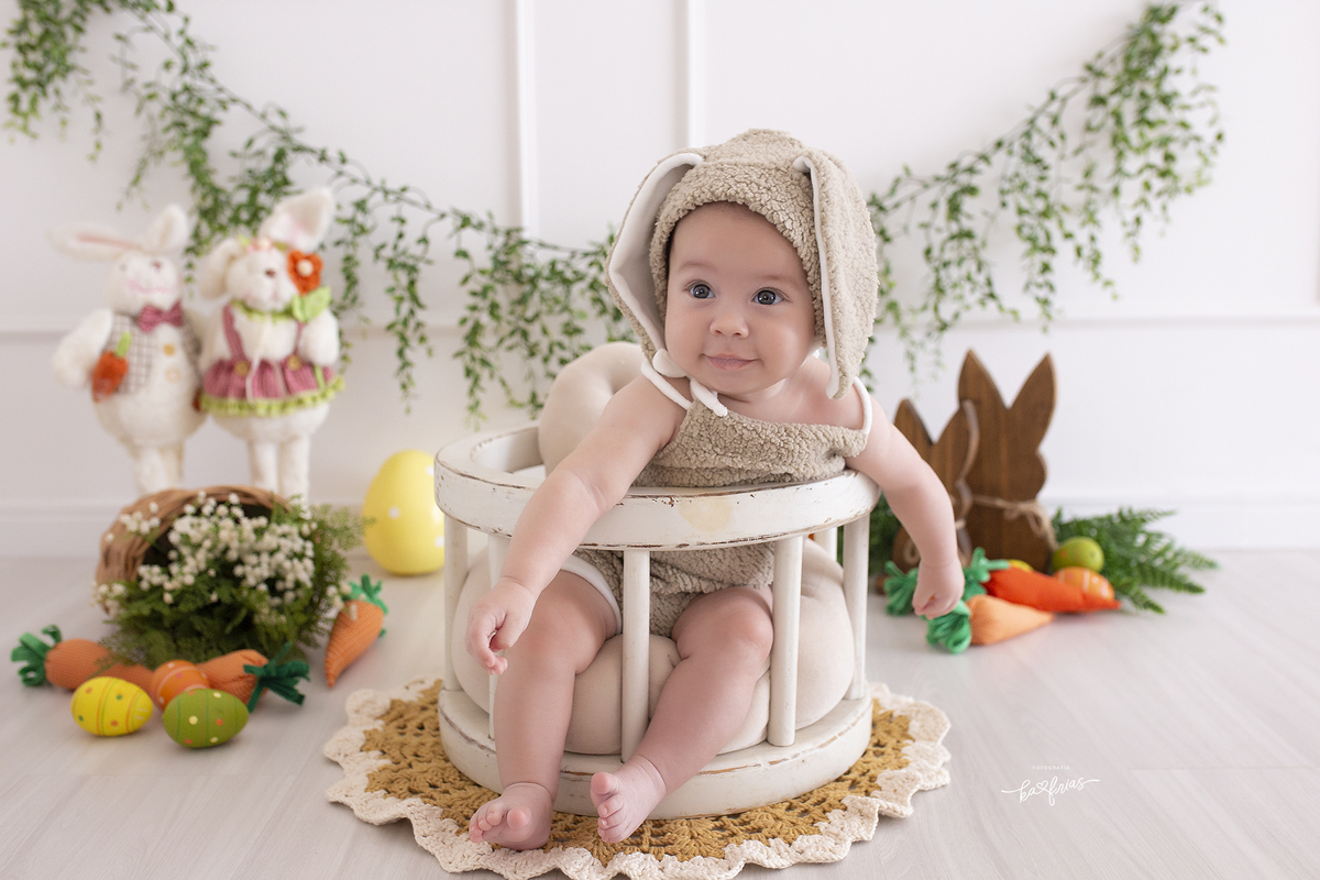 no ensaio infantil usamos o tema da pascoa