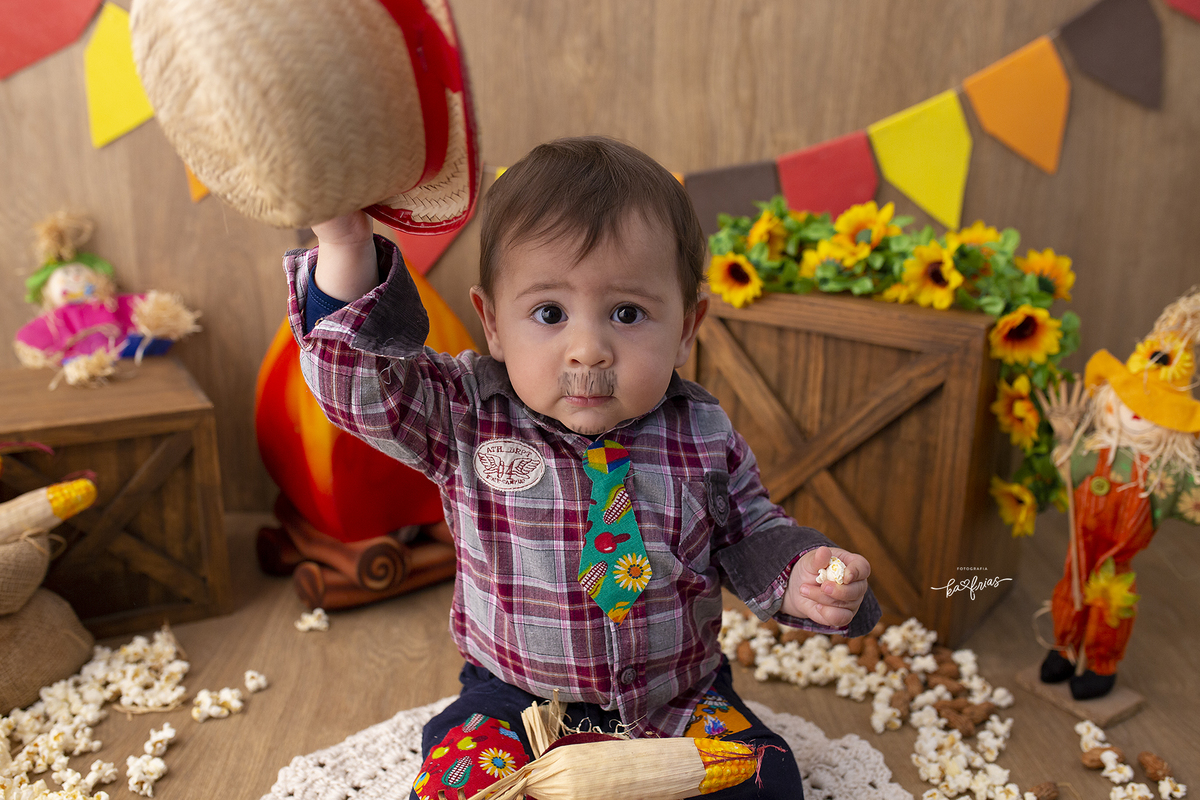 o bebe esta fazendo as fotos de acompanhamento mensal