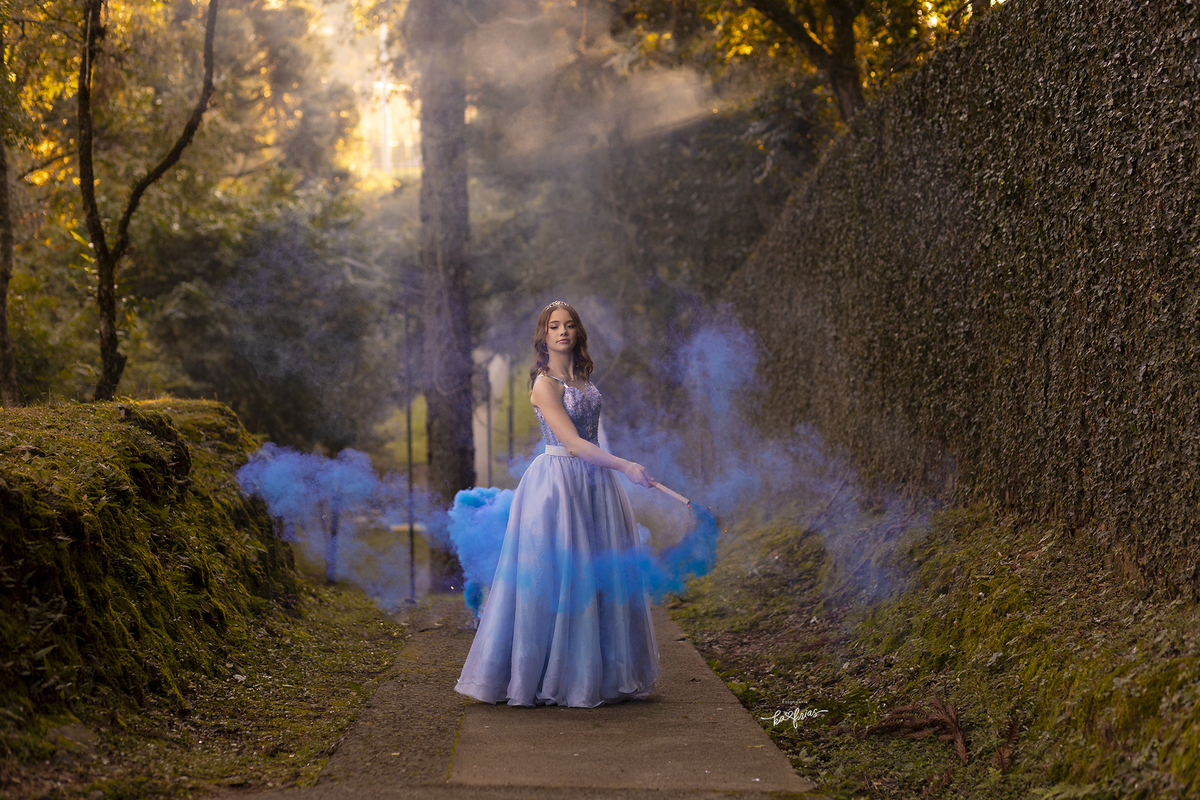 usamos a fumaça no ensaio de 15 anos