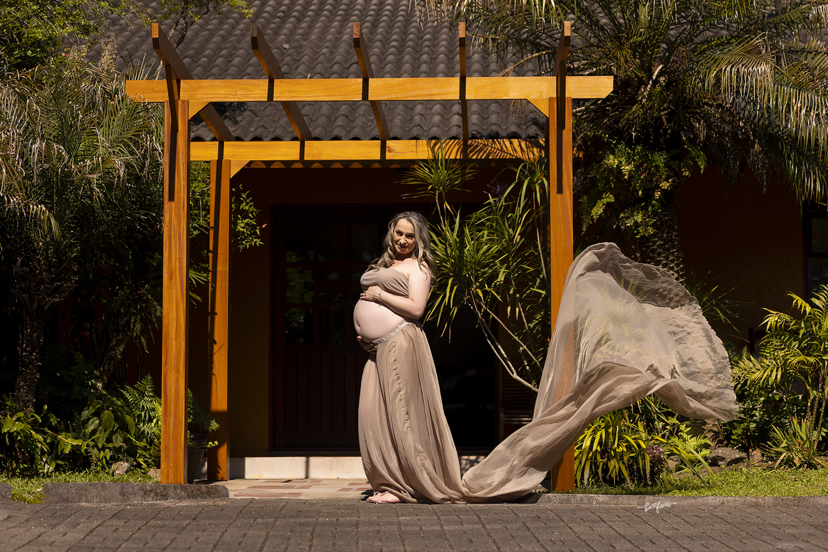 ensaio externo de gestante