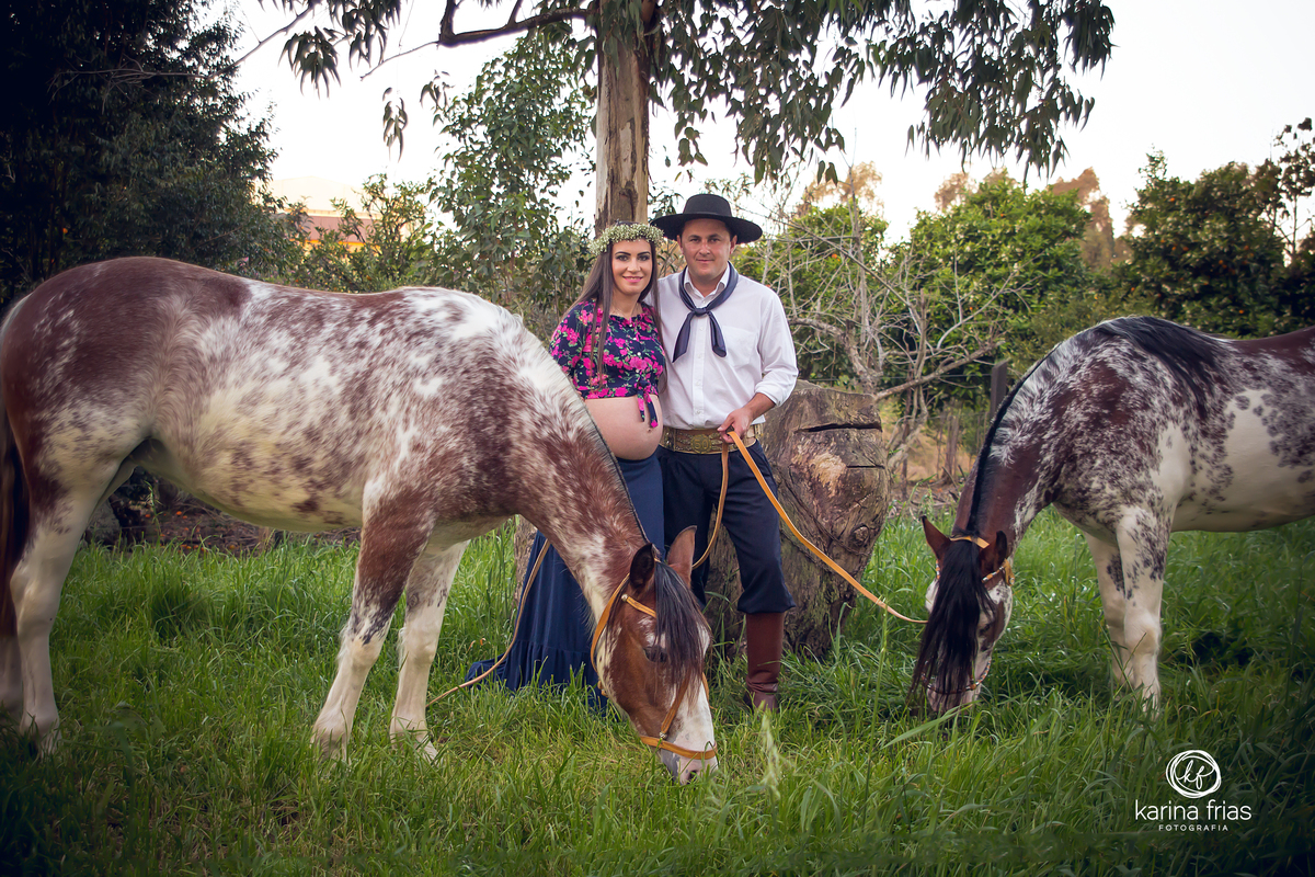 o ensaio externo de gestante teve a participação de animais preiados