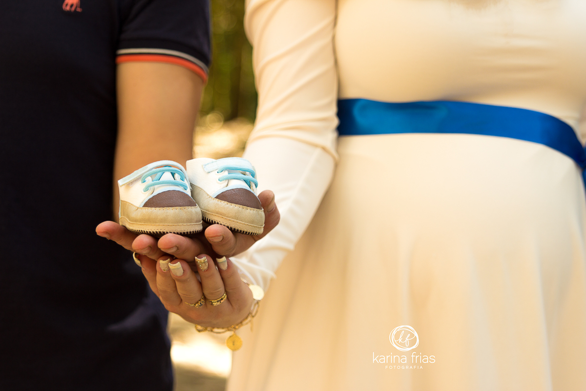 a barriga sempre fica saliente no ensaio externo