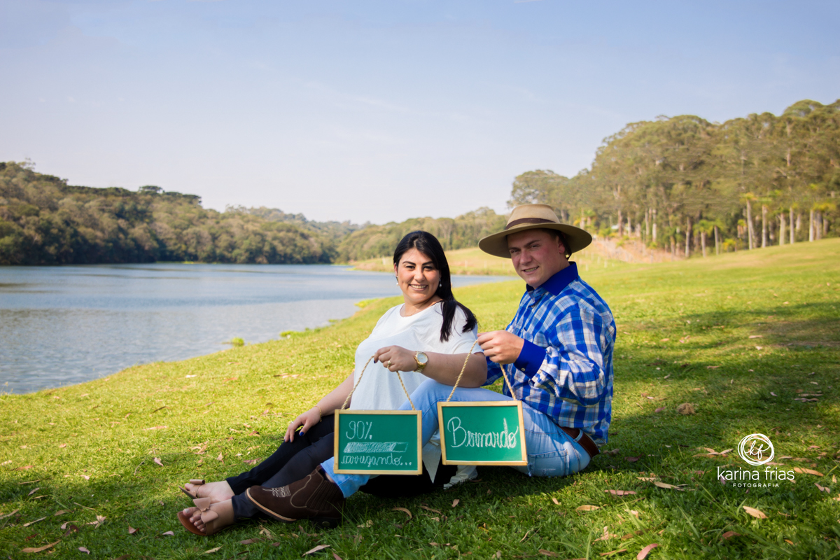 O BOOK EXTERNO DE CAXIAS DO SUL-RS FOI REALIZADO EM UM LAGO PARA A GESTANTE