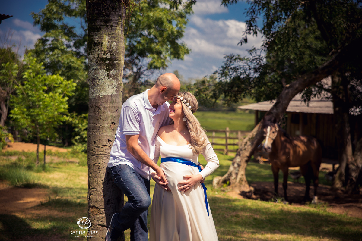 no ensaio de gestante fotografamos o casal