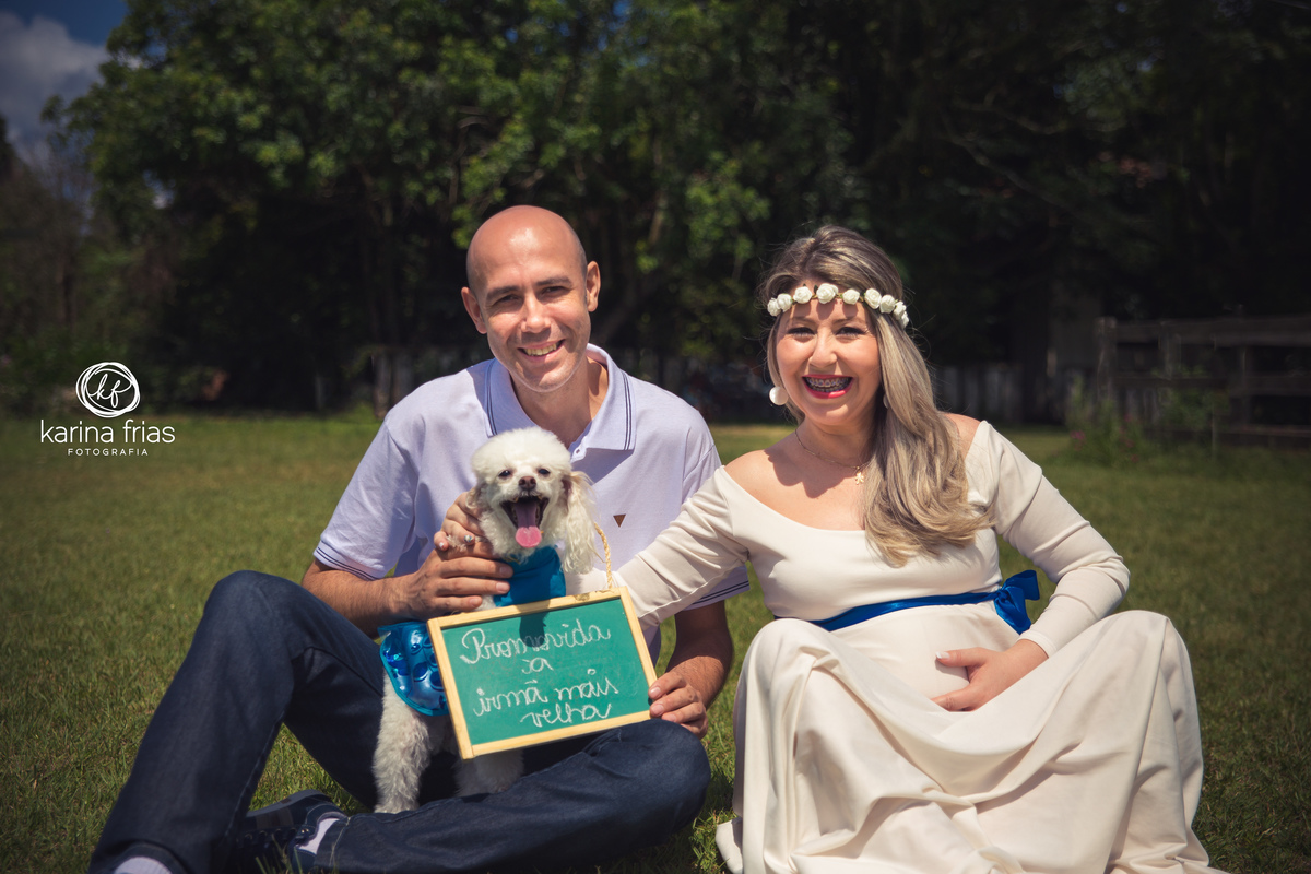 o pet participa do ensaio de gestante externo