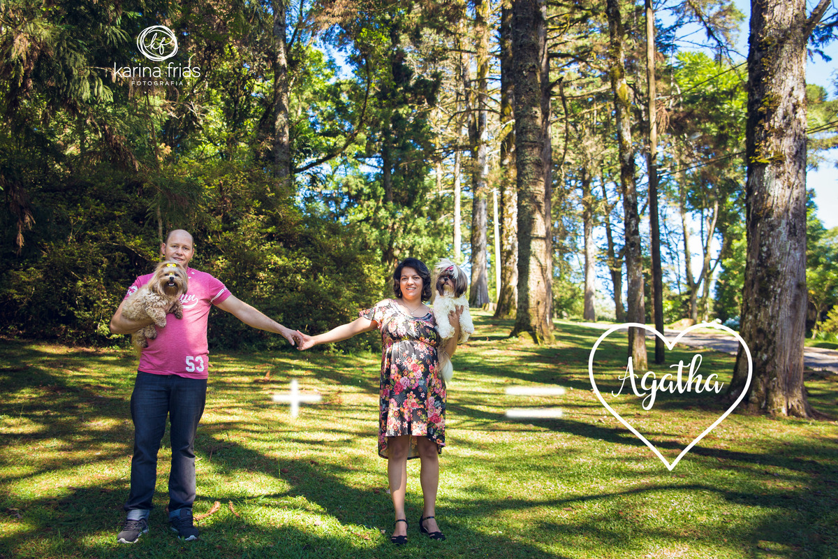 montagem feita em ensaio gestante