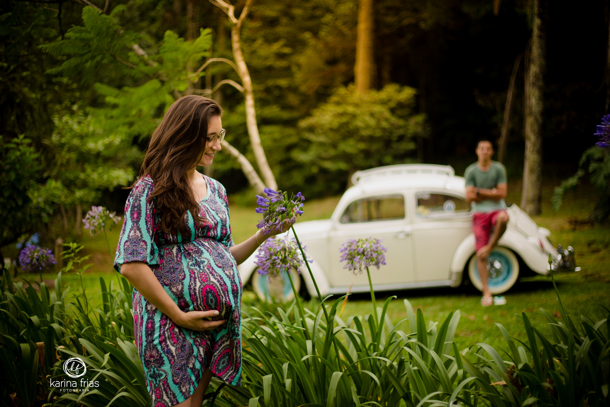 O PAI LEVOU O FUSCA PARA O ENSAIO DE GESTANTE