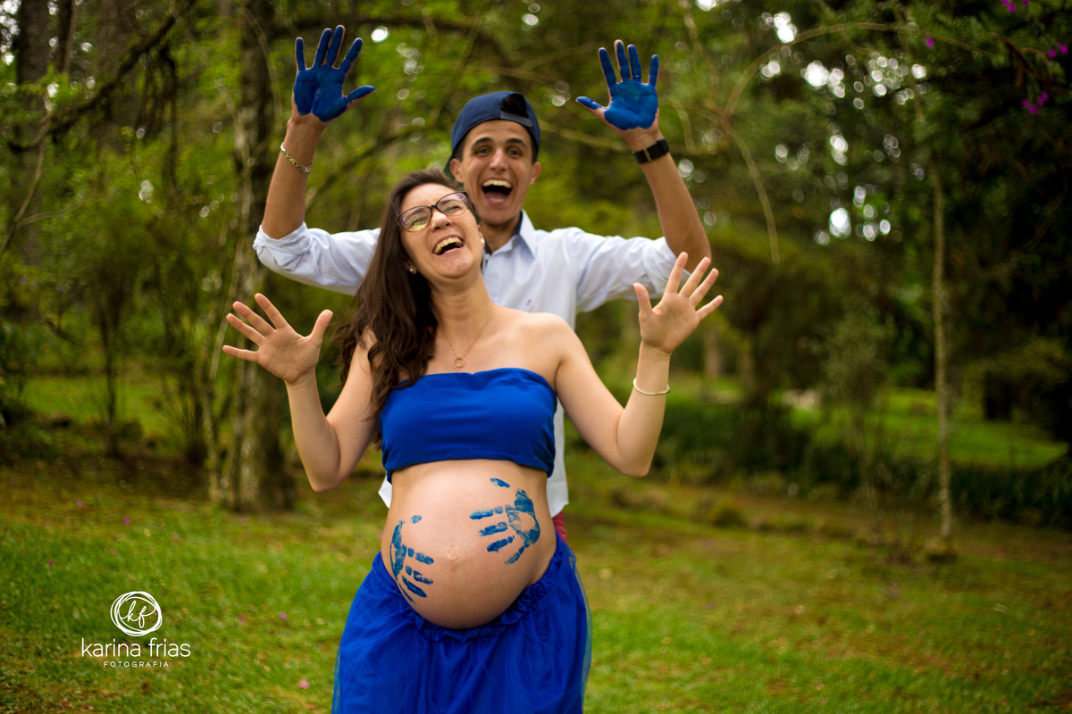 NO ENSAIO GESTANTE PODEMOS UTILIZAR TINTAS PARA O PAI SUJAR A BARRIGA DA MÃE