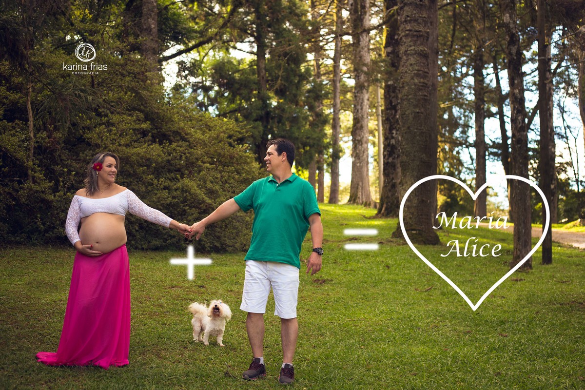A FOTOGRAFA DE FAMILIA, KARINA FRIAS FEZ UMA MONTAGEM NO ENSAIO GESTANTE