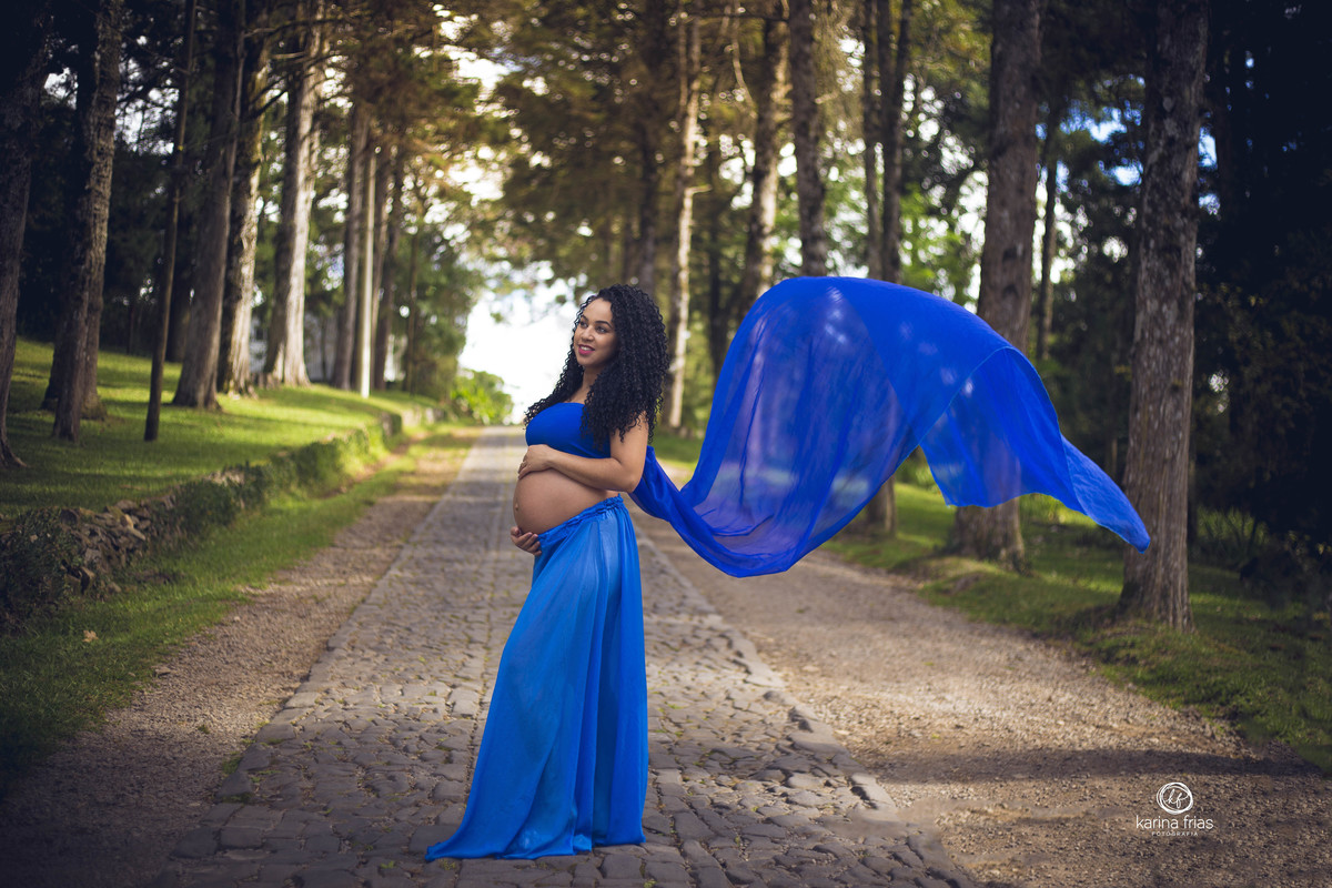 o veu voa na sessão externa de gestante