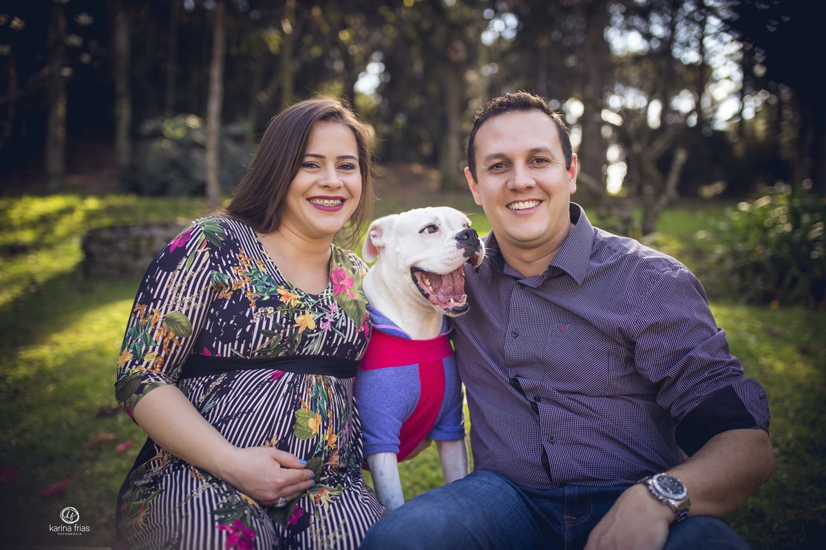 os pets sao bem vindos no ensaio de gestante