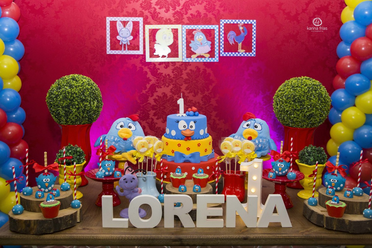 MESA ENFEITADA NO ANIVERSARIO DE UM ANINHO