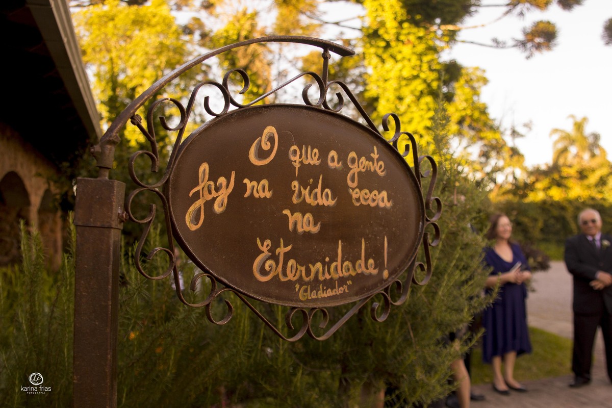 placa no casamento em caxias do sul-rs