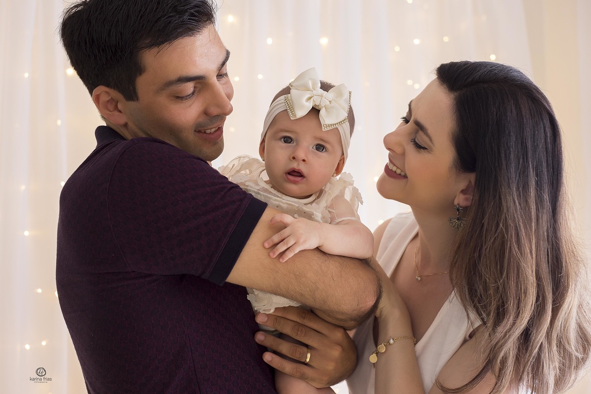 os pais participaram da sessão infantil da bebe