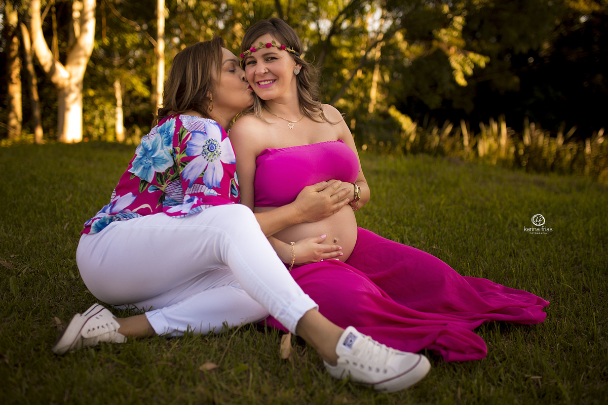 no ensaio de gestante a modelo levou a avó da criança junto