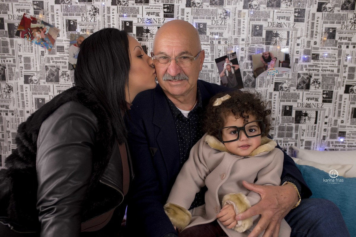 o avo participou da sessão de fotos