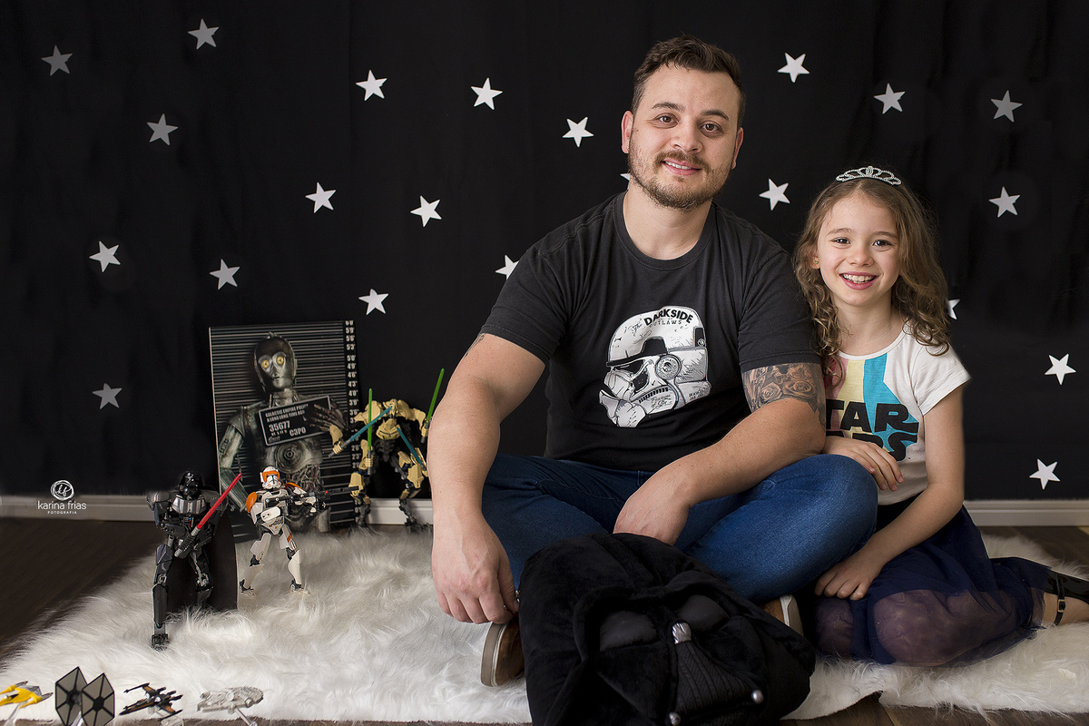 no ensaio de dia dos pais usamos o cenario do star wars