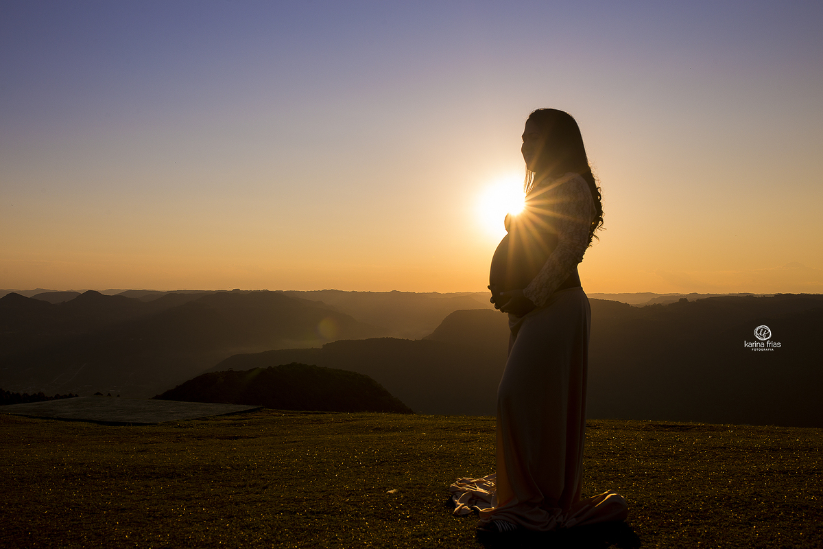 utilizamos o por do sol nas fotografias de gestante