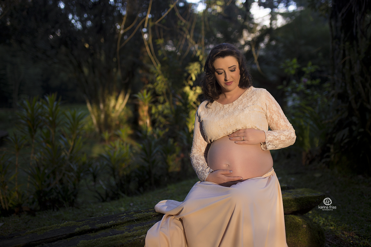 no ensaio externo de gestante utilizamos a luz do sol