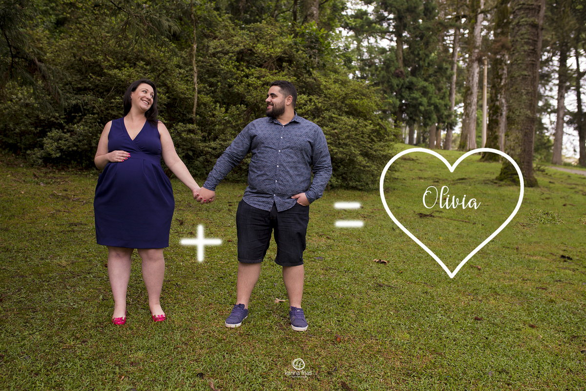 no ensaio de gestante  fazemos uma montagem com o nome da criança