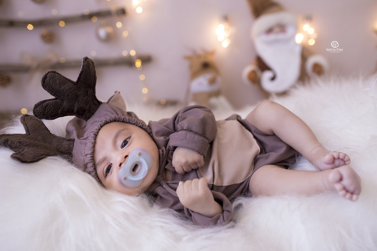 no acompanhamento mensal a criança esta deitada