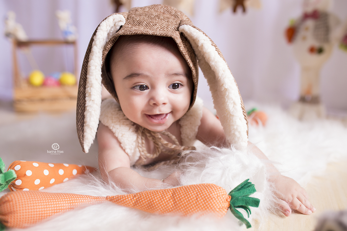 no acompanhamento mensal o bebe sorri