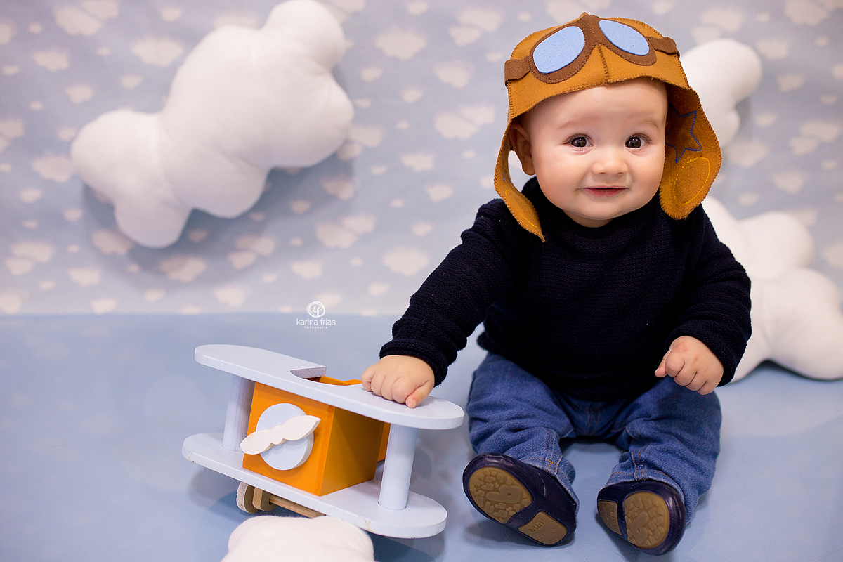 no ensaio infantil utilizamos o tema de aviador